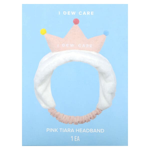 I Dew Care, Tiara Headband, Pink, 1 Headband