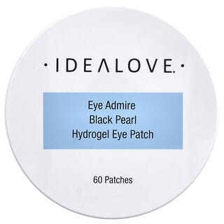 Idealove, Parches de hidrogel con perla negra para el contorno de los ojos, 60 parches