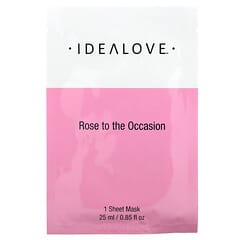 Idealove, Mascarilla en lámina con rosas, 1 lámina, 25 ml (0,85 oz. líq.) (Producto descontinuado) 