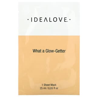 Idealove, What a Glow-Getter, Máscara Facial de Beleza, 1 Máscara, 25 ml (0,85 fl oz)