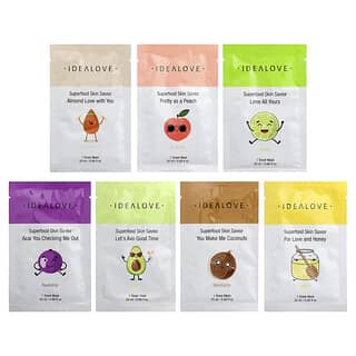 Idealove, Superfood 肌肤救星组合装，7 片美容面膜，每片 0.68 液量盎司（20 毫升）