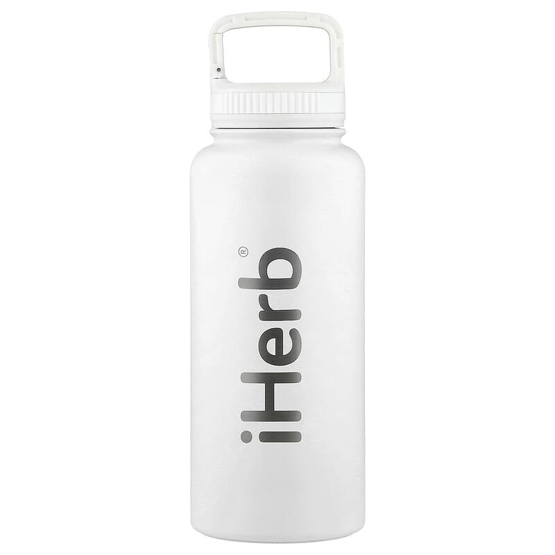 iHerb®（アイハーブ）ボータル断熱スポーツボトル、ホワイト、960ml