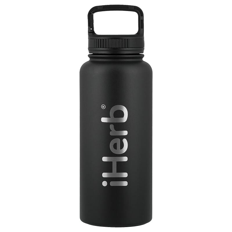 iHerb®（アイハーブ）ボータル断熱スポーツボトル、ブラック、960ml