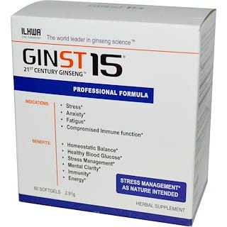 Ilhwa, Ginst 15, 21st Century Ginseng, Professional Formula, 60 Softgels