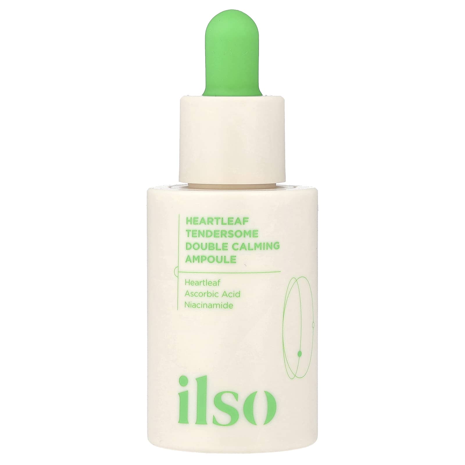 ilso, Heartleaf Tendersome, двойная успокаивающая сыворотка, 30 мл (1,01 жидк. унции)