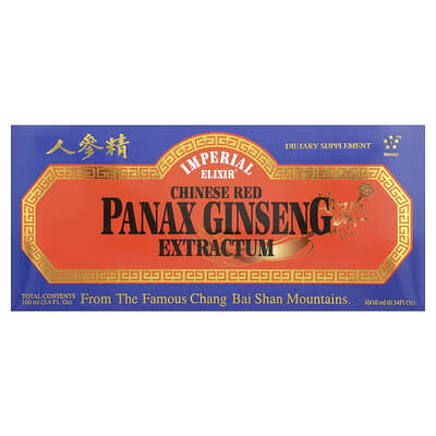 Imperial Elixir, Red Ginseng Extract, 1200 mg, 10 Bottles, 0.34 fl oz (10 ml) Each