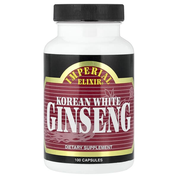 Korean White Ginseng, 100 Capsules (500 mg per Capsule)