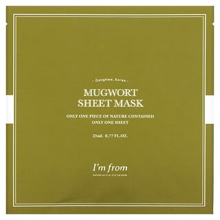 I'm From, Mugwort Beauty Sheet Mask, 1 Sheet, 0.77 fl oz (23 ml)