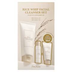 Rice Whip Facial Cleanser Set, 3 Piece Set