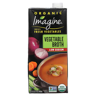 Imagine Soups, органічний овочевий бульйон із низьким вмістом натрію, 946 мл (32 рідк. унції)