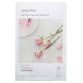 Innisfree, My Real Squeeze Beauty Mask EX, Rose, 1 Tuch, 20 ml (0,67 fl. oz.)