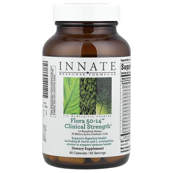 Innate Response Formulas, Flora 50-14™, добавка с клинически подтвержденной эффективностью, 60 капсул