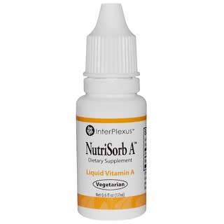 InterPlexus, NutriSorb A, Liquid Vitamin A, 0.6 fl oz (17 ml)