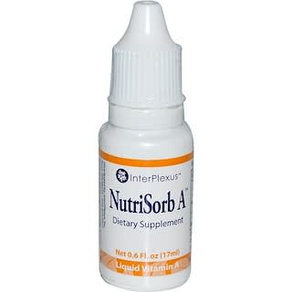 InterPlexus, NutriSorb A, Liquid Vitamin A, 0.6 fl oz (17 ml)