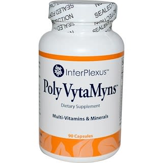 InterPlexus, Poly VytaMyns, Multi-Vitamins & Minerals, 90 Capsules