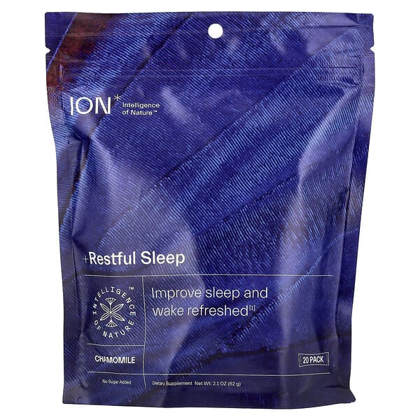 ION Intelligence of Nature Restful Sleep, Chamomile, 20 Pack, 0.10 oz (3.1 g) Each