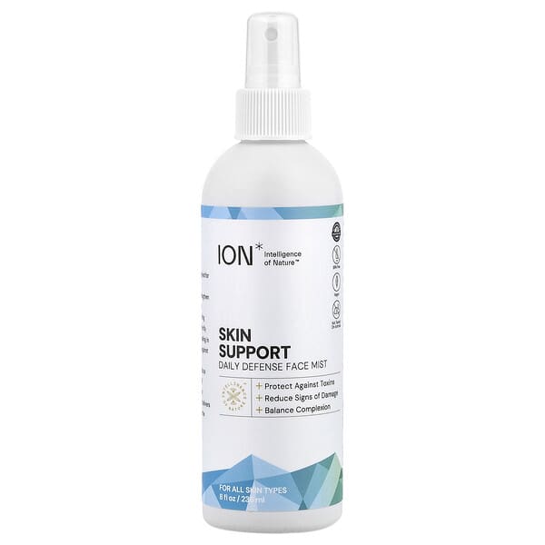 ION Intelligence of Nature, 스킨 서포트, 데일리 디펜스 페이스 미스트, 모든 피부용, 236ml(8fl oz)