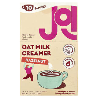 JOI, 오트 밀크 크리머, 헤이즐넛, 10팩, 개당 12g(0.42oz)