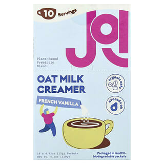 JOI, Oat Milk Creamer, French Vanilla, 10 Packets, 0.42 oz (12 g) Each