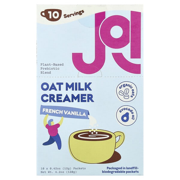 JOI, 燕麥奶精，法國香草味，10 包，每包 0.42 盎司（12 克）