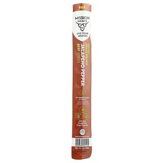 Mission Meats, Beef Sticks, Jalapeno Pepper, 1 oz (28 g)