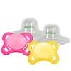 Pacifiers 0-6 Months, Girl, 2 Pack