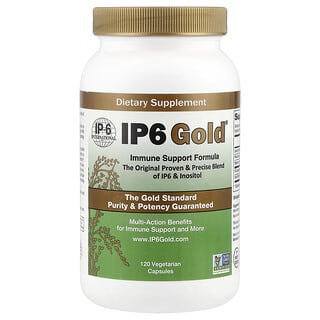 IP-6 International, IP6 Gold, Formule de soutien immunitaire, 120 capsules végétariennes