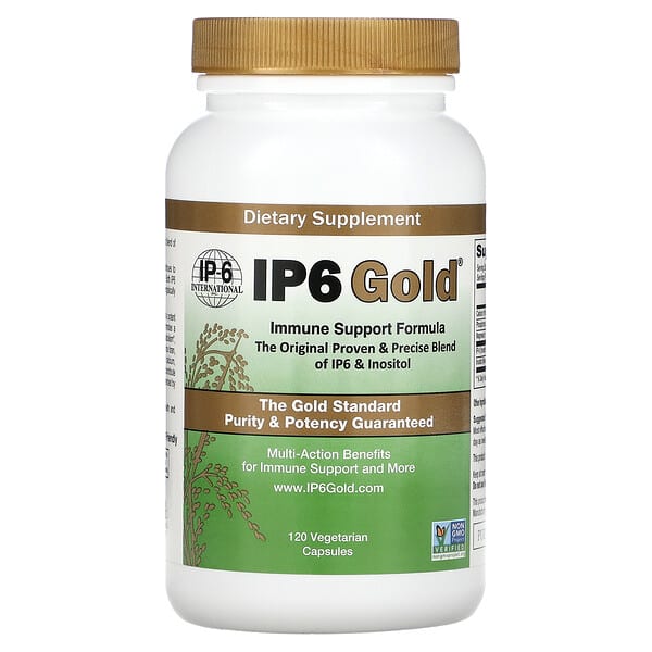 IP-6 International, IP6 Gold, Fórmula de refuerzo inmunitario, 120 cápsulas vegetales