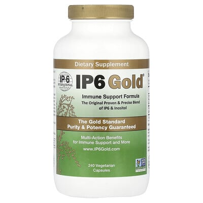 IP-6 International, IP6 Gold®, Immune Support Formula, 240 Vegetarian Capsules