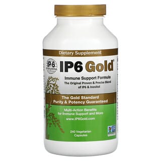 IP-6 International, IP6 Gold, Fórmula de Suporte Imunológico, 240 Cápsulas Vegetarianas