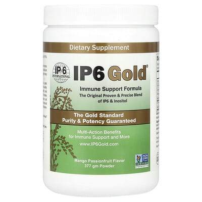 IP-6 International, IP6 Gold, Immune Support Powder, Mango Passionfruit Flavor, 412 g