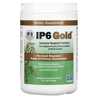 IP-6 International, IP6 Gold, Fórmula de refuerzo inmunitario en polvo, Maracuyá de mango, 412 g