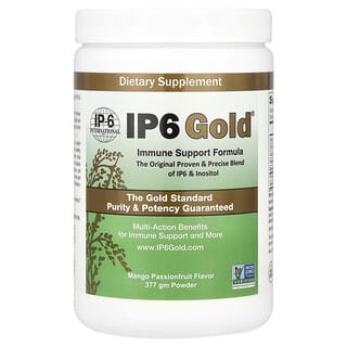 IP-6 International, IP6 Gold, Fórmula de refuerzo inmunitario en polvo, Maracuyá de mango, 412 g