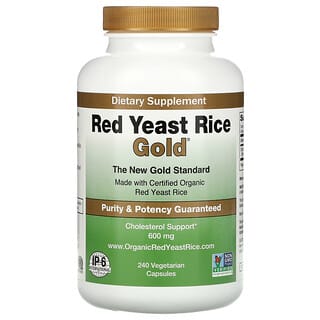 IP-6 International, Red Yeast Rice Gold, Cholesterol Support, 600 mg, 240 Vegetarian Capsules