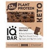 IQBAR, Barretta proteica vegetale, sale marino al cioccolato, 12 barrette, 45 g ciascuna