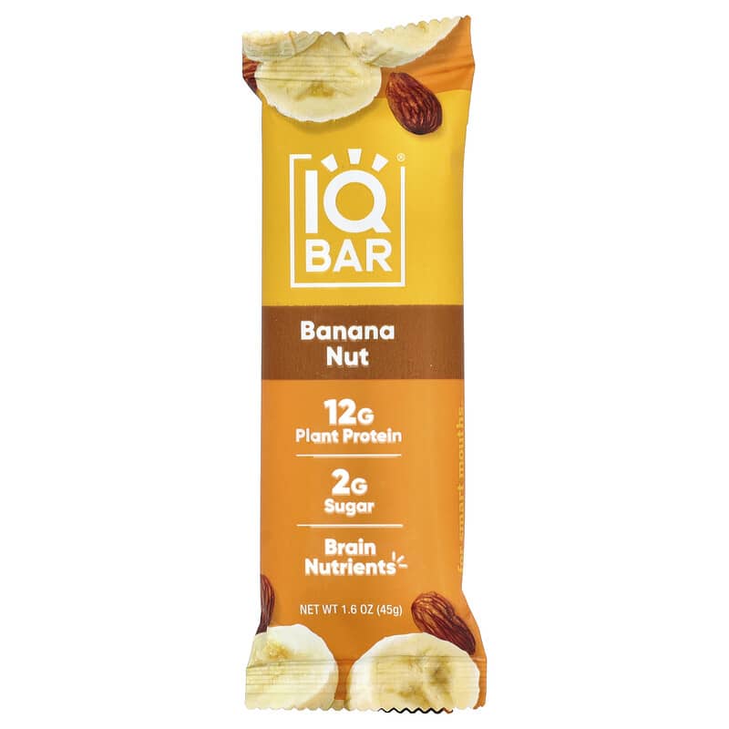Plant Protein Bar, Banana Nut, 12 Bars, 1.6 oz (45 g) Each