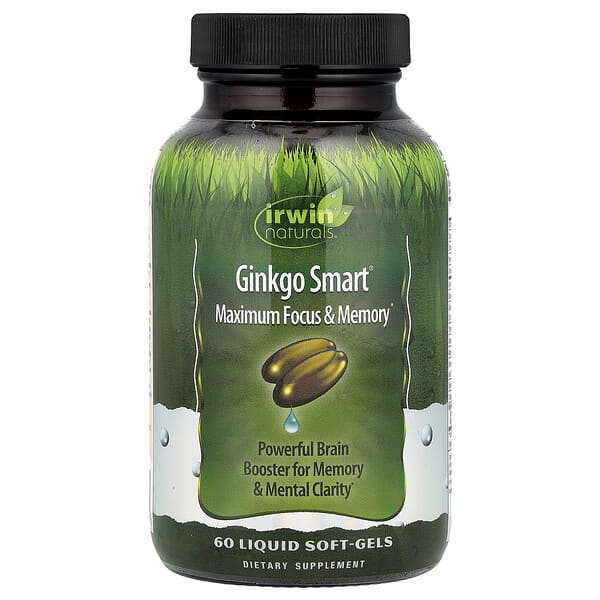 Ginkgo Smart®, Maximum Focus & Memory, 60 Liquid Soft-Gels