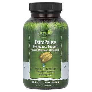 Irwin Naturals, EstroPause, Suplemento para la menopausia, 80 cápsulas blandas con contenido líquido