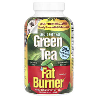 Applied Nutrition, Green Tea Fat Burner, Quemador de grasas con té verde, 90 cápsulas blandas con contenido líquido de acción rápida