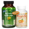 High Potency D3 & K2 Complex, 60 Liquid Soft-Gels + Vitamin C, 500 mg, 30 Capsules