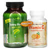 Sunny Mood with 5-HTP, Plus Vitamin D3, 80 Liquid Soft-Gels + Vitamin C, 500 mg, 30 Capsules