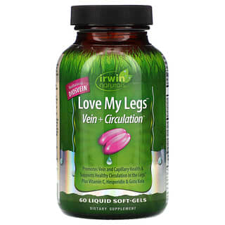 Irwin Naturals, Love My Legs, Vena y circulación, 60 cápsulas blandas líquidas