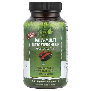 Irwin Naturals, Daily-Multi Testosterone Up Booster für Männer, 60 flüssige Weichkapseln