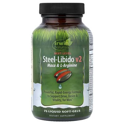 Irwin Naturals, Steel-Libido® V2, Maca & L-Arginine, 75 Liquid Soft-Gels