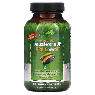 Irwin Naturals, Testosterona UP Pro-GrowtH de concentración óptima, 60 cápsulas blandas líquidas