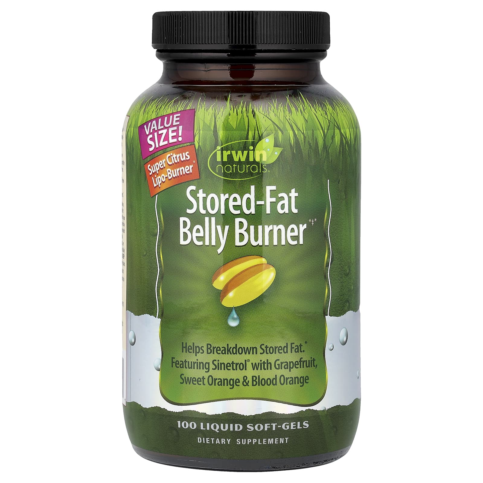 Irwin Naturals, Stored-Fat Belly Burner®, добавка для сжигания жира, 100 желатиновых капсул