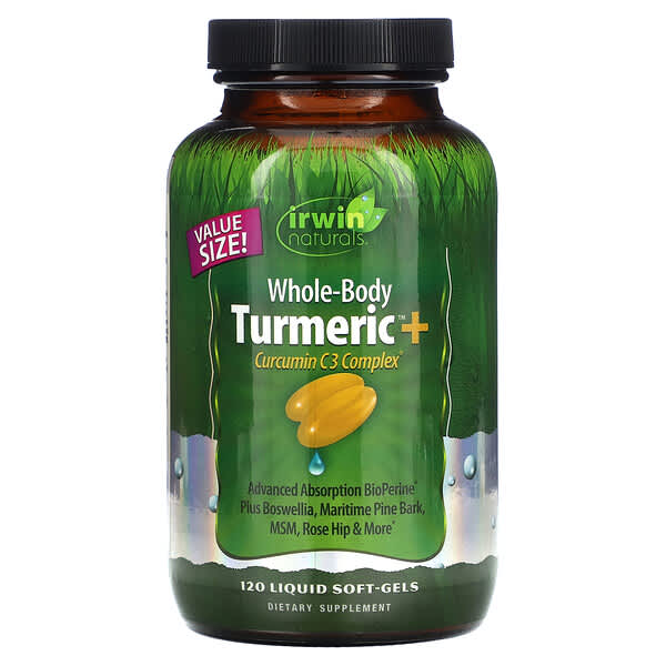 Irwin Naturals Whole Body Turmeric Curcumin C3 Complex 120 Liquid Soft Gels