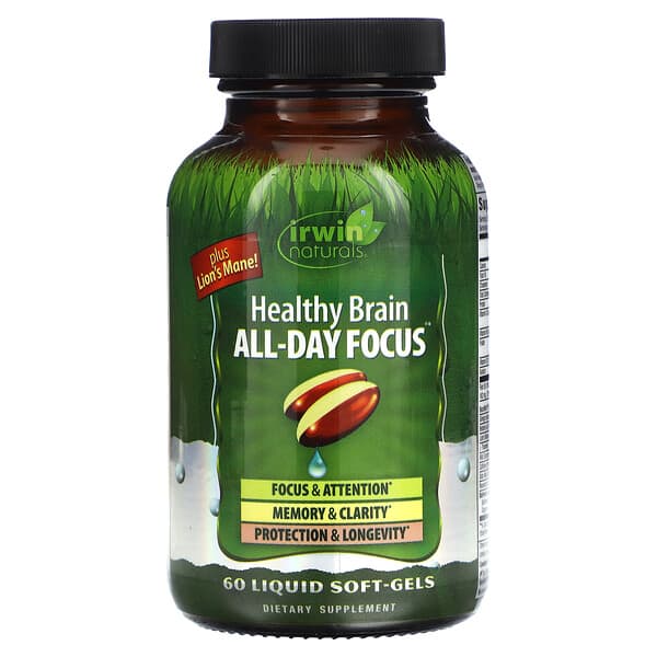 Healthy Brain, All-Day Focus, 60 Liquid Soft-Gels