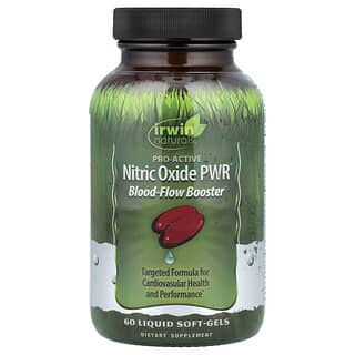 Irwin Naturals, Nitric Oxide PWR™, Blood-Flow Booster, 60 Liquid Soft-Gels