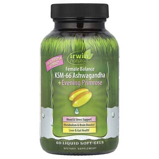 Irwin Naturals, Female Balance, KSM-66® Ashwagandha + Evening Primrose, 60 Liquid Soft-Gels